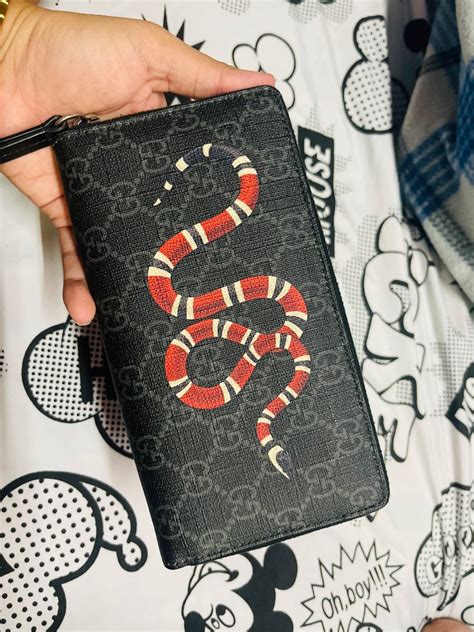 gucci kingsnake white wallet|Gucci wallet snake original.